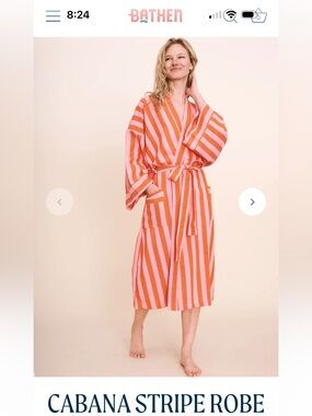 CABANA STRIPE ROBE IN BURST